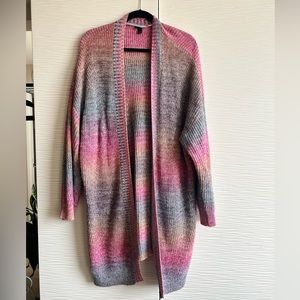 💜💕Pink rainbow long line cardigan💕💜